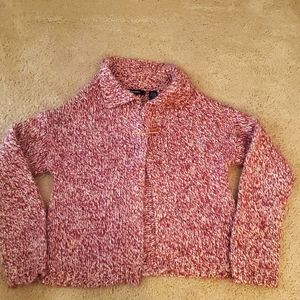 Express wool safety pin open front sweater